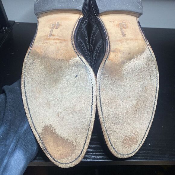 Allen Edmonds CHESTER Men’s 12 A Classic Black Leather Wingtip Brogue - Picture 10 of 10